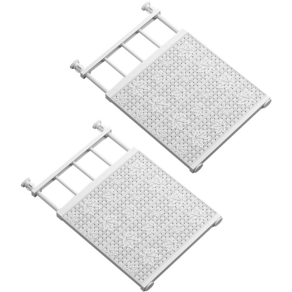 「Humrriet」改良型 つっぱり棚 突っ張り棚 つっぱり棒 棚 強力 伸縮棚 シャワーカーテンロッド 強力タイプ 滑り止め 伸縮棒 室内 強い負荷 ドリル不要 多用途 簡単取付 ホワイト (2点セッ