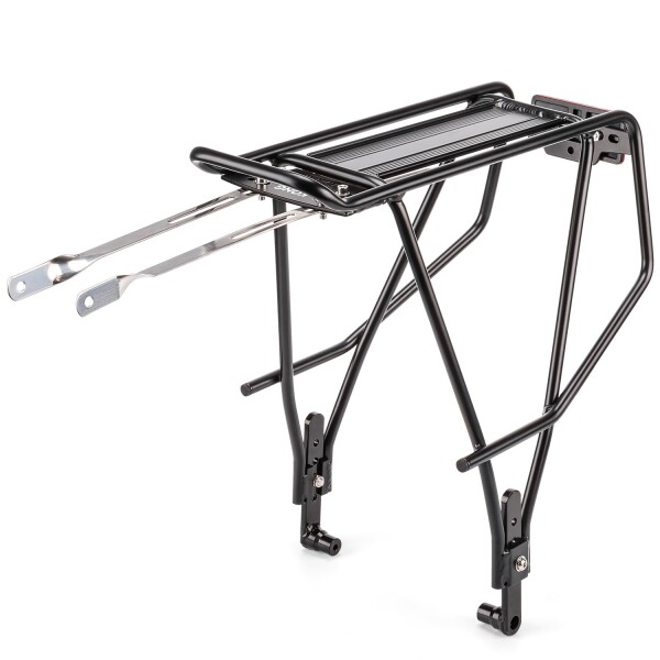 自転車 リアキャリア 軽量 リフレクター付き ロードバイク・クロスバイク等用 荷台 アルミ製 (KO-H672)