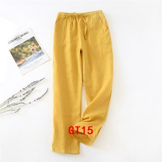 ガーゼルームウェアパジャマロングパンツ単品レディースメンズ部屋着寝間着秋冬寝巻き快適大きいサイズ綿100 ベアカップル2重ガーゼ無地の通販はau Pay マーケット ラッキースマイルプラザ