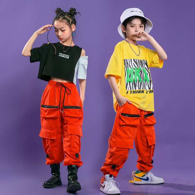 韓国子供服 キッズダンス衣装 ステージ衣装 Hiphop ヒップホップ 応援団 Jazz 練習着 ダンスウェア 男の子 女の子 Tシャツ 上下2点セットの通販はau Pay マーケット ラッキースマイルプラザ