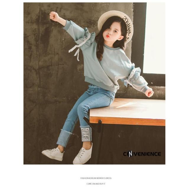 子供服 セットアップ 女の子 長袖 春秋 上下セット 韓国子供服 キッズ 2点セット デニムパンツ カジュアル 可愛い 女の子用 お出かけ 通の通販はau Pay マーケット ラッキースマイルプラザ