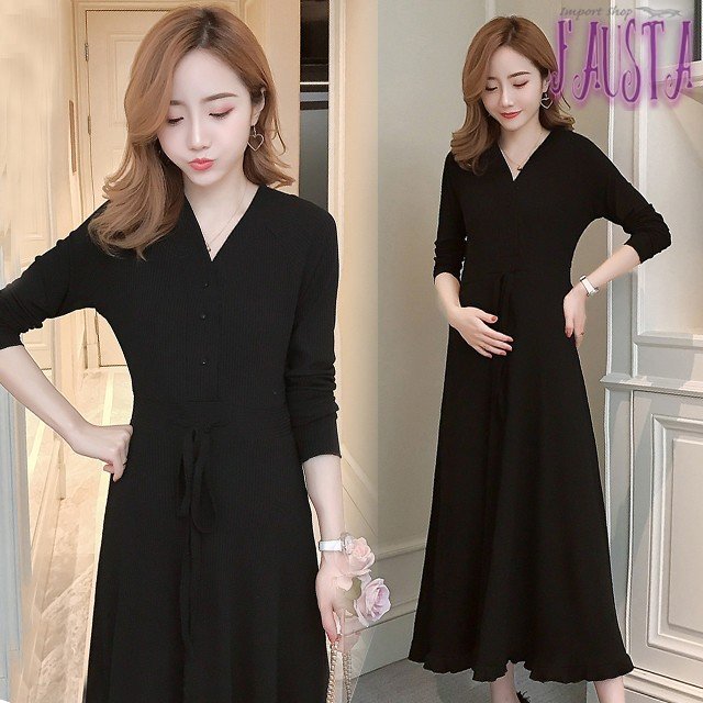 授乳服 安い 冬 フォーマル お宮参り マタニティ ワンピース 黒 ロング丈 産前産後 長袖 妊婦服 M011の通販はau Pay マーケット ラッキースマイルプラザ