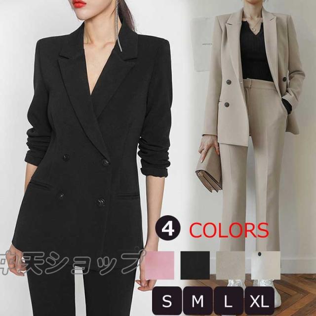 パンツスーツ レディース 2点セットパンツ黒スーツ 韓国風長袖 ジャケット パンツス一ツ夏物入園式スーツ人気フォーマル パーティー 通の通販はau Pay マーケット ラッキースマイルプラザ