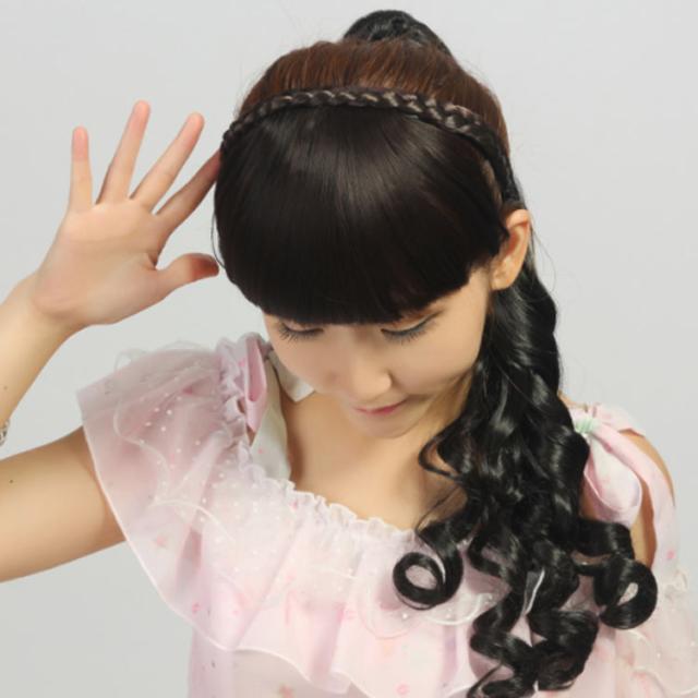 送料無料 ウィッグ カチューシャ付 前髪ウィッグ 三つ編みカチューシャ ぱっつん前髪 エクステンション かつら つけ毛 コスプレ 仮装 プの通販はau Pay マーケット プレッピー