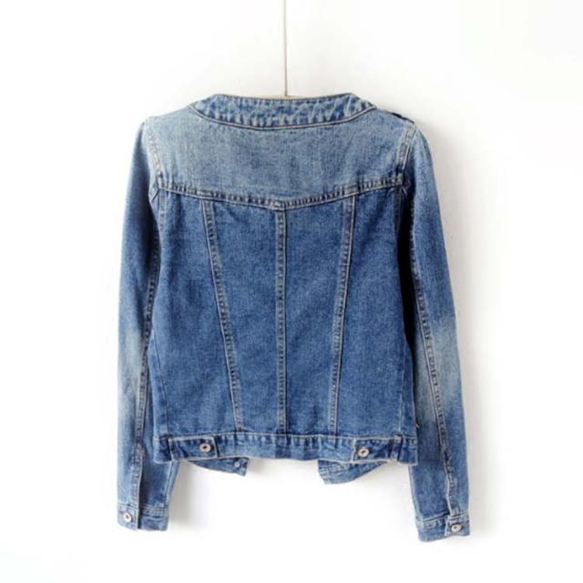 S 6xlサイズ展開 ノーカラーデニムジャケット レディース ジャケット ジージャン 長袖 デニムジャケット ノーカラー 秋ジャケット 大きの通販はau Pay マーケット プレッピー