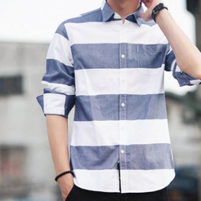 カッターシャツ ビジネスシャツ ワイシャツ Yシャツ ボーダー メンズ デザイン 新作 キレイめ おしゃれ オシャレ スリム 細身 長袖 秋の通販はau Pay マーケット プレッピー