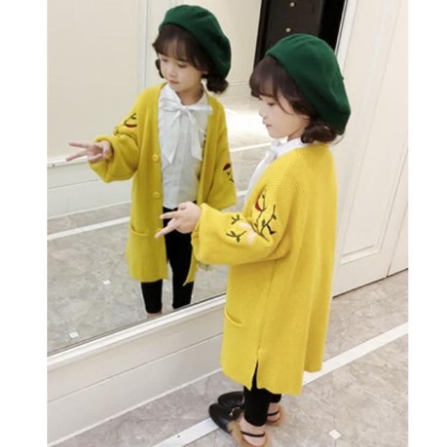 着るだけでほっこりカワイイ 子供服 ロングカーディガン 女の子 キッズ カーディガン 刺繍 フラワー 長袖 アウター こども 子の通販はau Pay マーケット プレッピー