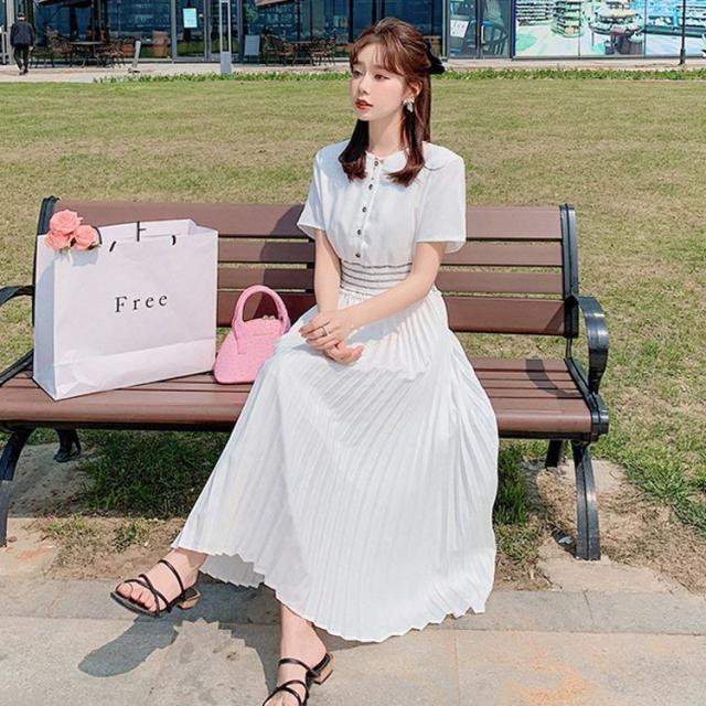 ワンピース レディース 40代 マキシワンピース 春夏新作 半袖ワンピース 結婚式ドレス 白シフォン 30代 プリーツスカートオシャレ ゆったの通販はau Pay マーケット Yoyo