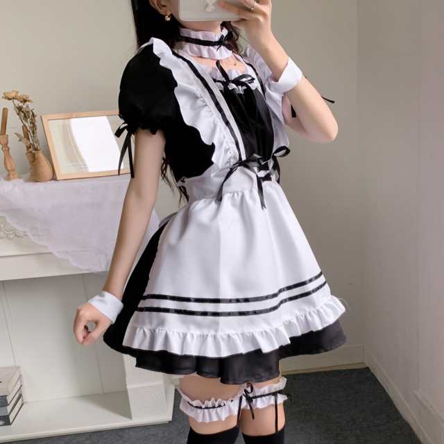 コスプレ メイド服 メイド ロリータ ワンピース 仮装 コスプレ衣装