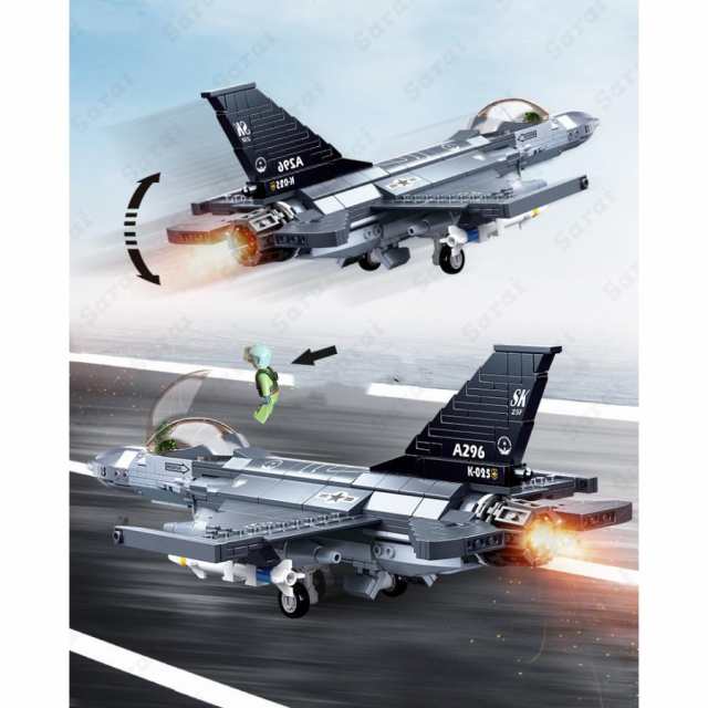レゴ 互換 ブロック 模型 戦闘機 F-16 ファイティングファルコン