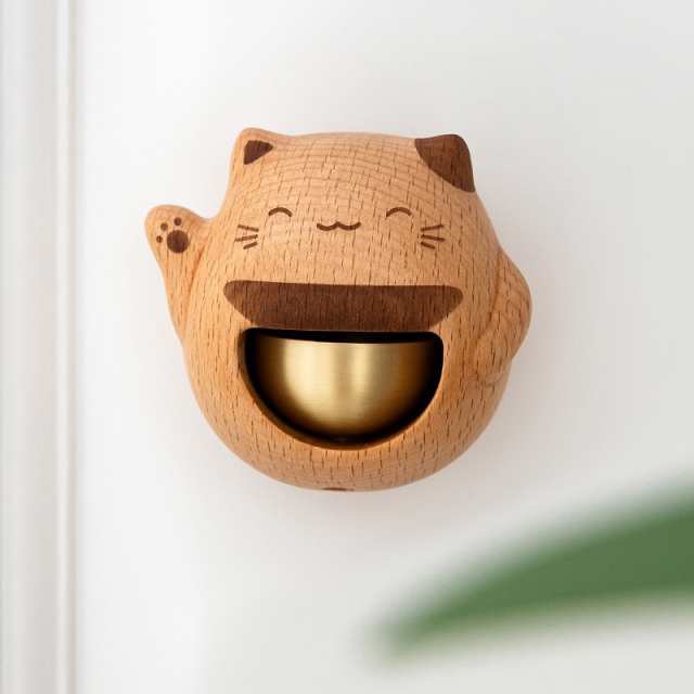 ドアチャイム 鈴 招き猫 ネコ 引き戸 ドアベル 玄関 風鈴 呼び鈴 新築 祝い 引っ越し 雑貨 おしゃれ グッズ マグネット ネコ好きの通販は