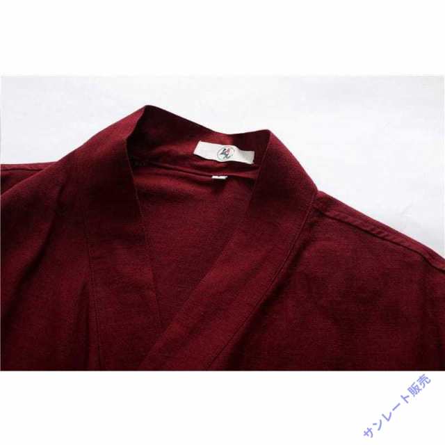 チャイナ服 メンズ ジャケット 漢服 禅服 道服 カンフー 斜め襟 斜め開き 交差襟 民族衣装 中華服 中国服 送料無料 麻 年中の通販は