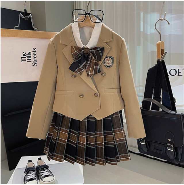 卒業式 スーツ 女の子 小学生 150 中学生 卒服 韓国 制服 入学式 スーツ 女の子 なんちゃって制服 セット フォーマル ブレザー ブラウス 