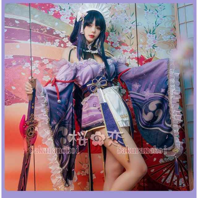 原神 げんしん genshin 稲妻 雷神バアル 雷電将軍 らいでんしょうぐん メイド コスプレ 衣装 cosplay イベント パーティー コスチューム