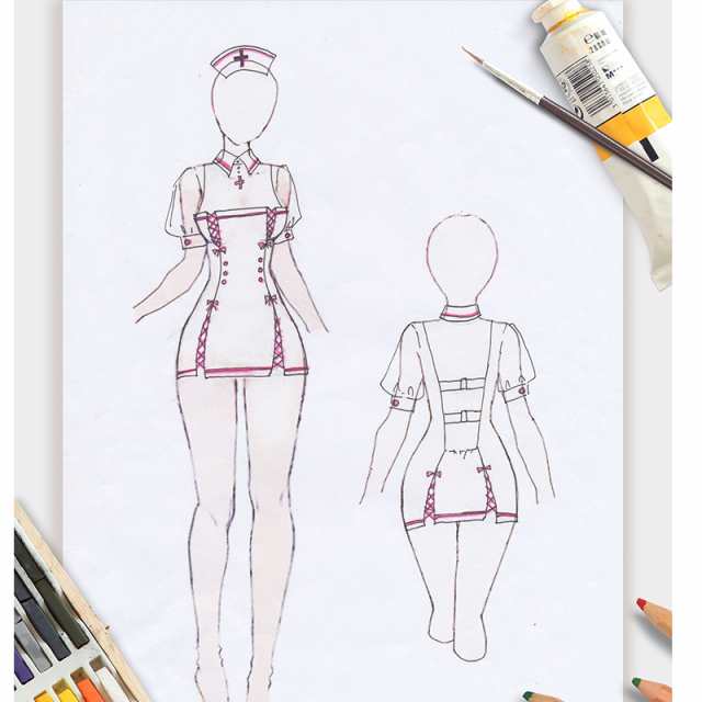 ナース コスプレ セクシー エッチ エロ ナース服 制服 ボンデージ 看護婦 nurse 情趣 調教 エッチ な 萌え ミニ丈スカート ランジェリー コスチューム  ハロウィン 仮装 衣装 撮影会 ホワイト レディースの通販は