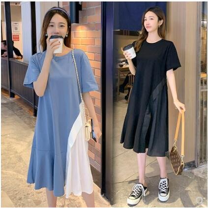 ワンピース レディース 夏 半袖ワンピース 40代 キレイめ ロングワンピース 無地 Aラインワンピース ゆったり オシャレ 上品 韓国風 通勤 着痩せ 体型カバーの通販は