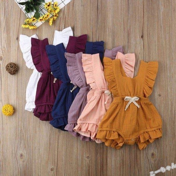 70cm/80cm/90cm/100cm ベビー服 ロンパース オールインワン リボン サロペット ノースリーブ 春 夏 秋 女の子 男の子 可愛い　シンプル サロベット