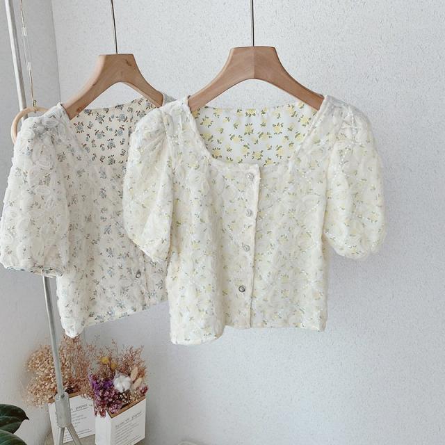 ブラウス 半袖 スクエアネック トップス レディース 女性 婦人服