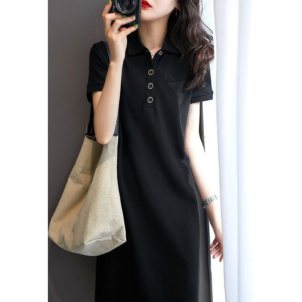 ワンピース レディース 40代 20代 きれいめ 夏服 半袖 tシャツワンピース 膝丈ワンピース 大きいサイズ 体型カバー おしゃれ 可愛い 着痩せ 大人 上品 通勤 新品の通販は