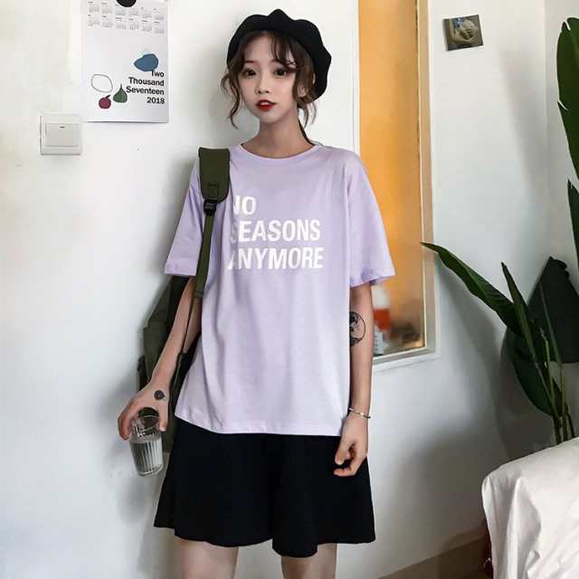 ビッグTシャツ レディーストップス 大きいサイズTシャツ ロングTシャツ