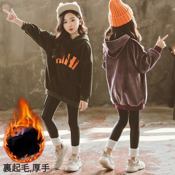 子供服 キッズ 裏起毛 トレーナー ニット パーカー 長袖 ゆったり トップス 韓国 ジュニア カジュアルパーカ 女の子 ガールズ 上着 春服 秋服の通販は