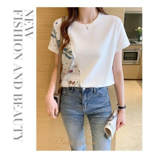 Tシャツ レディース 40代 春夏新作 オシャレブラウス プリント切り替えTシャツ 半袖トップス 白Tブラウス 大人 通勤 ゆったりTシャツ カジュアル韓国風 30代 楽天市場】Tシャツ レディース 40代 春夏新作 オシャレブラウス
