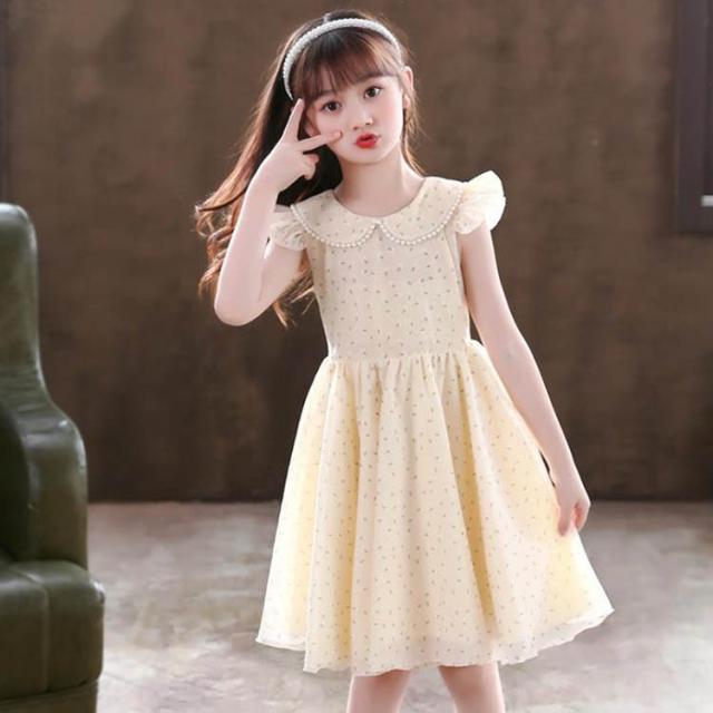 ワンピース キッズ 子供服 女の子 夏 キッズワンピース ノースリーブ チュール 子供ドレス ジュニア 子ども お姫様 おしゃれ 可愛い カジュアル 新品