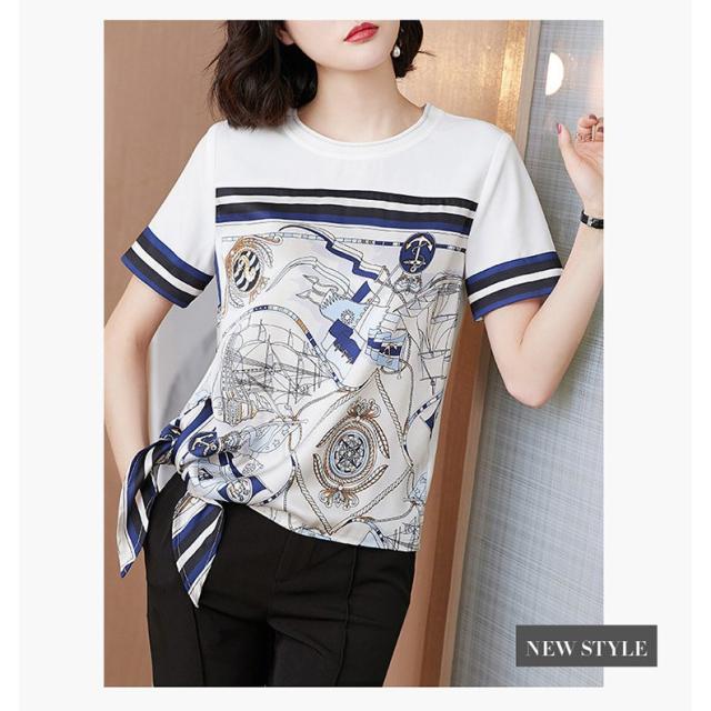Tシャツ レディース 40代 春夏新作 オシャレブラウス 半袖