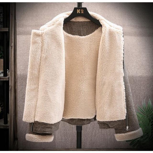 ムートンジャケット メンズ ライダースジャケット ボアジャケット 裏