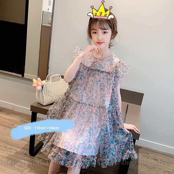 ワンピース 160 子供服 韓国子ども服 女の子 夏 花柄ワンピース チュール 子供ドレス 結婚式 誕生日 ベビー服 お姫様 おしゃれ 可愛い カの通販はau Pay マーケット Next