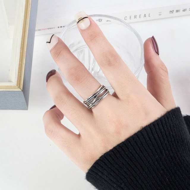 オープンリング 指輪 レディース 女性 アクセサリー ファッション雑貨 ロープ風 幅広 シルバーカラー シンプル かっこいい クール  ロックの通販はau PAY マーケット - NEXT | au PAY マーケット－通販サイト