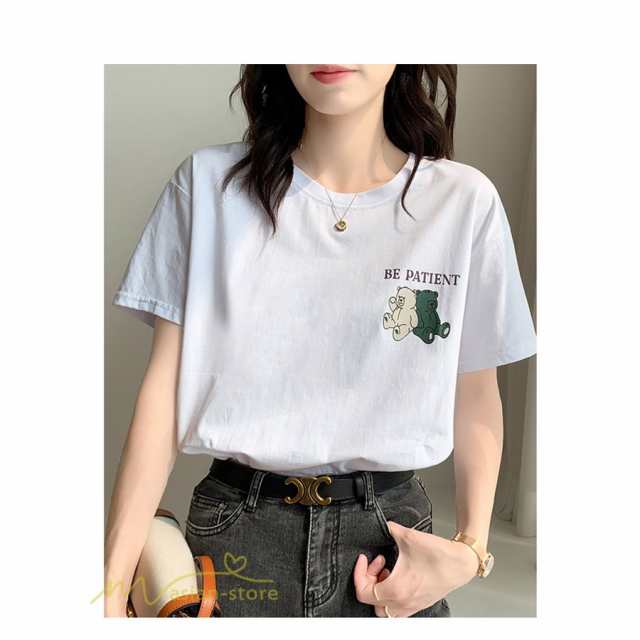 tシャツ Tシャツ カットソー レディース 女性着 プリント 可愛い