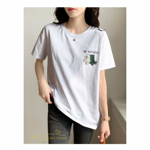 tシャツ Tシャツ カットソー レディース 女性着 プリント 可愛い