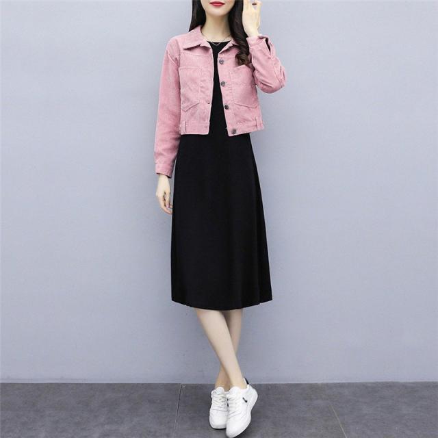 ショート丈コート ひざ丈ワンピース 秋 上品 ジャケット カジュアル セットアップ ベストワンピース 大きいサイズ 20代 30代 通勤 お呼ばれ おしゃれ ショート丈コート ひざ丈ワンピース 秋 上品 ジャケット カジュアル