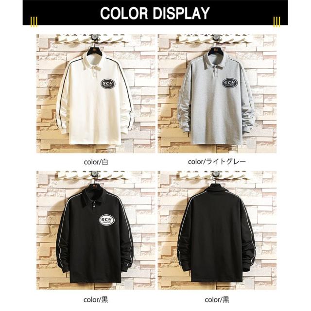 ポロシャツ メンズ Tシャツ 長袖 カジュアルシャツ ゴルフウェア 