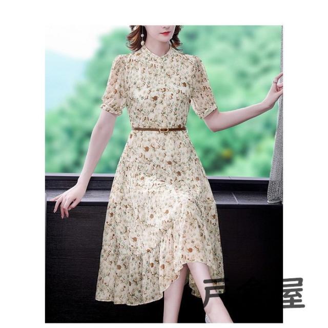 シャツワンピース レディース 40代 マキシ丈ワンピース 春夏 半袖