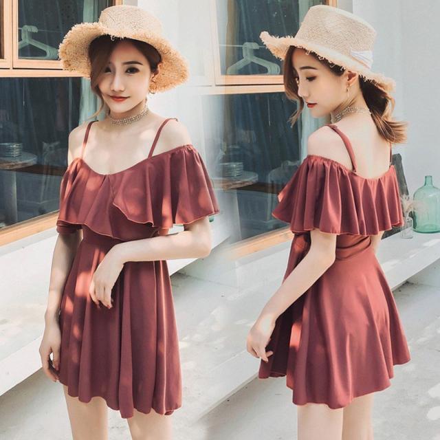 水着レディース 体型カバー 水着 ワンピース型 ショートパンツセパレート 水着 ボールドネック 小胸バンドゥ 水着 韓国風 40代 大人 スイムウェア 温泉 ママ水着の通販は 5,780円