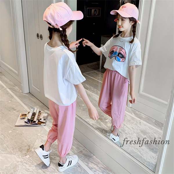 子供服 セットアップ キッズ 女の子 春夏 2点セット 上下セット Tシャツ 半袖 ロングパンツ ジャージ キッズ 運動着 おしゃれ 可愛い  カジュアル 新品 150 160の通販はau PAY マーケット - NEXT | au PAY マーケット－通販サイト