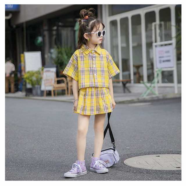 子供服 セットアップ 夏 韓国子供服 女の子 ジュニア キッズ 上下セット 2点セット 半袖 Tシャツ ミニスカート チェック柄 可愛い  おしゃの通販はau PAY マーケット NEXT au PAY マーケット－通販サイト