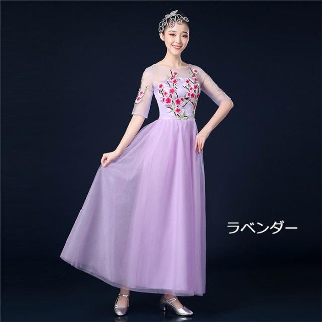 カラードレス 文化祭 カラードレス プリンセス ロングドレス オフショルダー 演奏会