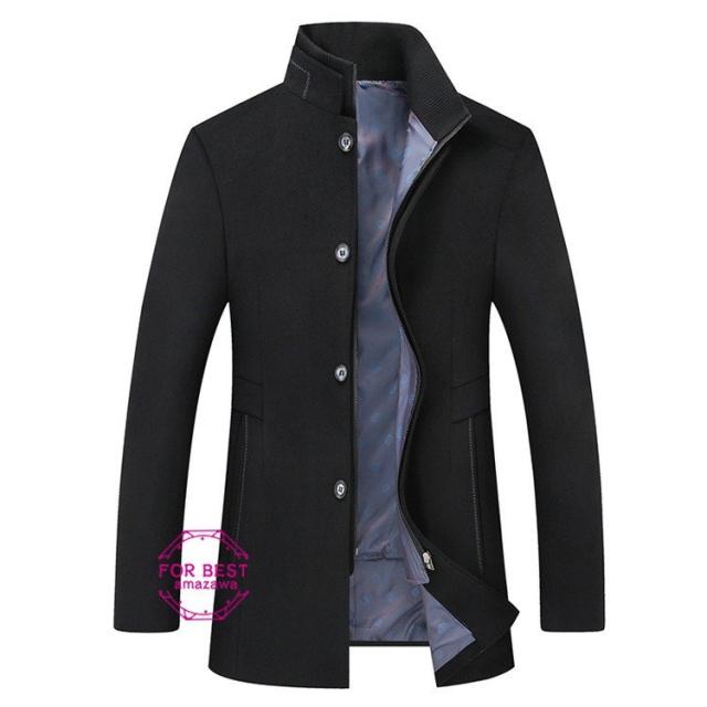 チェスターコート メンズ コート 立ち襟 大きいサイズ 無地 トレンチコート ロング丈 通勤 2019春服 新作 チェスターコート メンズ コート 立ち襟 大きいサイズ 無地 トレンチ