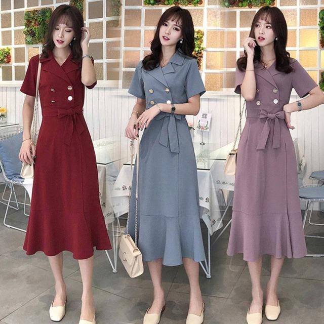 シャツワンピース レディース 春夏 マキシワンピース 40代 キレイめ 半袖ワンピース vネックドレス aラインスカート 結婚式ドレス 韓国風オシャレ 上品 着痩せの通販は 7,619円