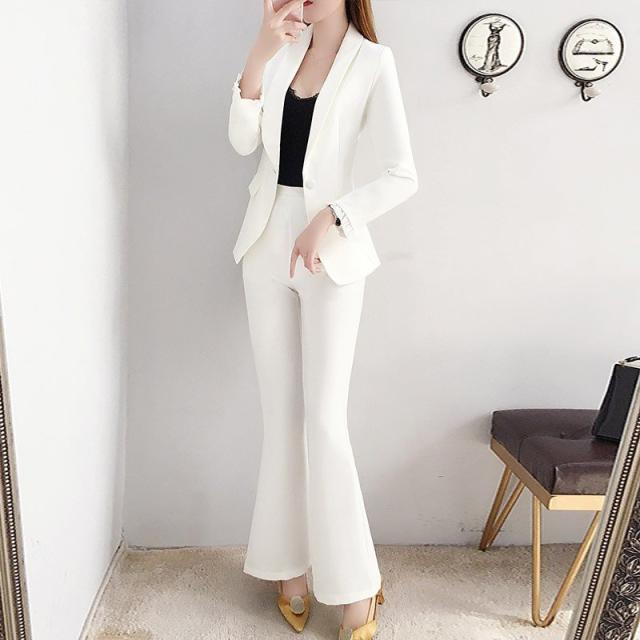 レディース ビジネススーツ 2点セット ショールカラー スーツ ズボン