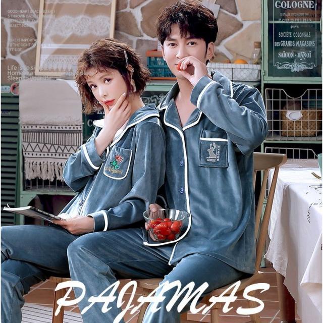 ルームウェア パジャマ お揃い ペアカップル レディース メンズ カップル 部屋着 上下セット ふわふわ モコモコ 裏起毛 長袖 恋人 ご夫婦 暖かい 5,440円