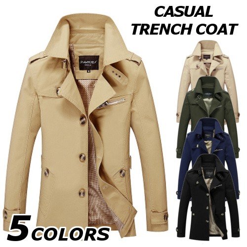 トレンチコート メンズ ブランド 黒 ベージュ ジャケット スプリングコート 春物 秋物 大きいサイズ 17smj43w 40代 50代の通販は 5,491円