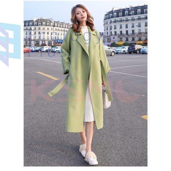 ラシャコート レディース ダブルブレスト ベルト付き ラシャジャケット