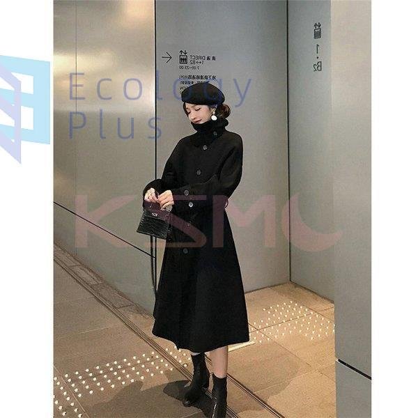 レディース ステンカラートレンチコート らしゃ ウール スプリングコート トレンチコート ダブル ロング丈 コート 通勤 アウター ロング丈レディース レディース ステンカラートレンチコート らしゃ ウール スプリング