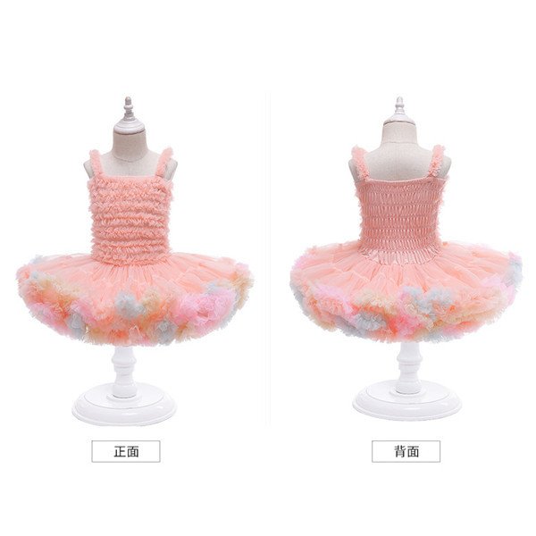 キッズドレス ワンピース 子ども ボリュームスカート 袖なし フリルスカート プリンセスワンピース プレゼント お姫様 お遊戯会_4