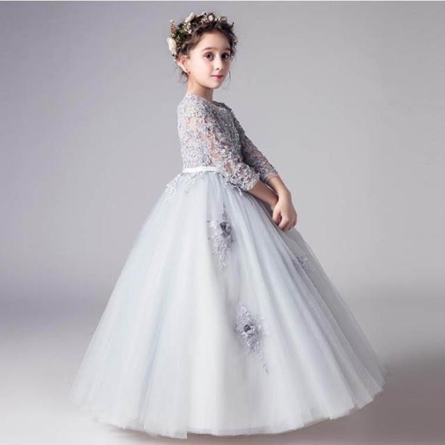 新作子供ドレス 発表会 フォーマル 結婚式 フィッシュテールドレス キッズドレス ロングドレス ジュニアドレス 発表会 ピアノ 結婚式 七五三 コンクール_4