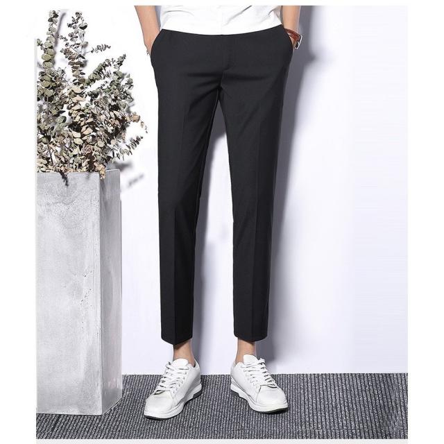 チノパン メンズ ビジネスパンツ フォーマル スキニーパンツ ９分丈 スラックス ストレッチ テーパードパンツ 夏 ビジネス 男性 紳士 細身 スリム美脚 オシャレの通販は 6,256円